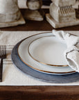 enamel deep plate set, enamel salad plate set