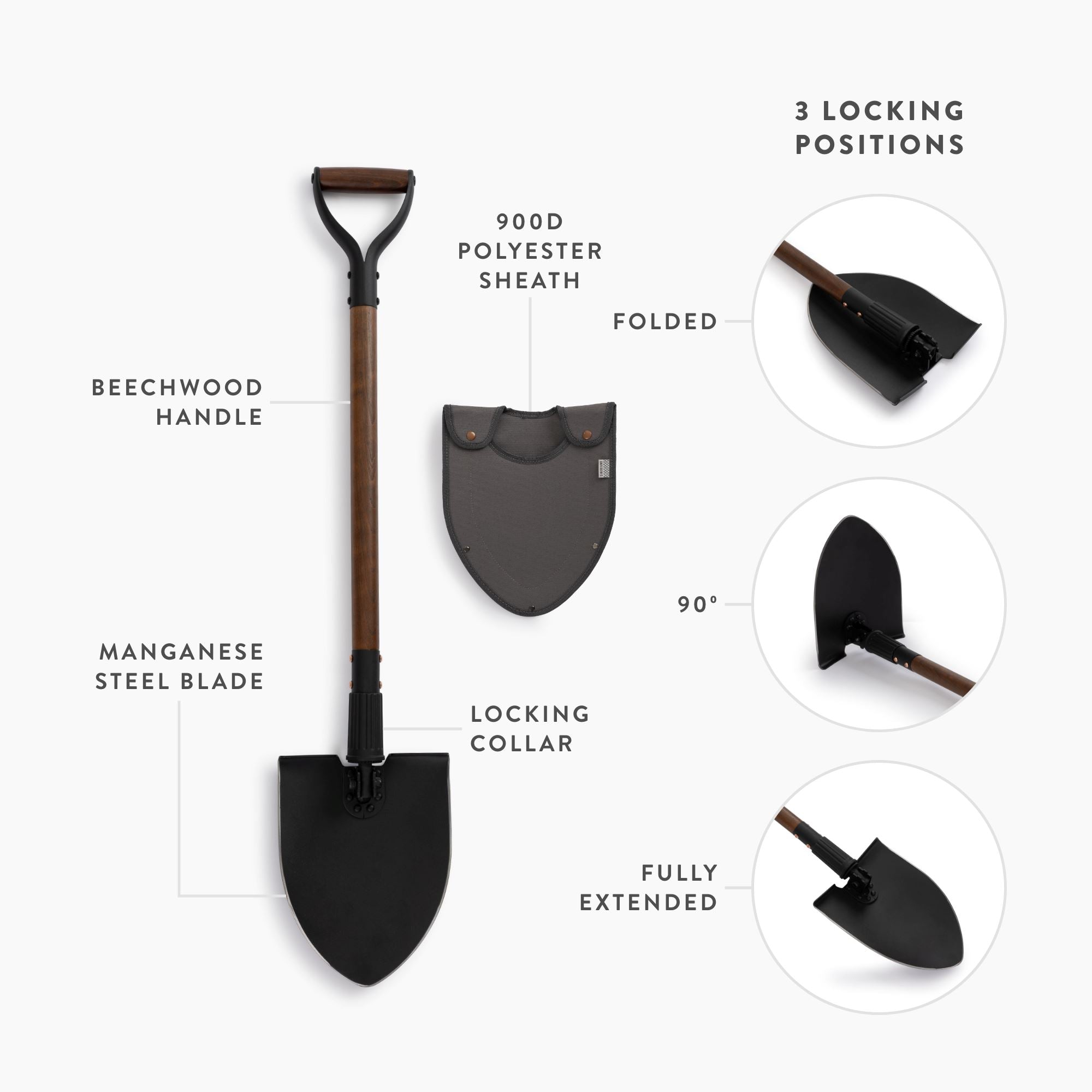 Spading Fork &amp; Folding Shovel Set