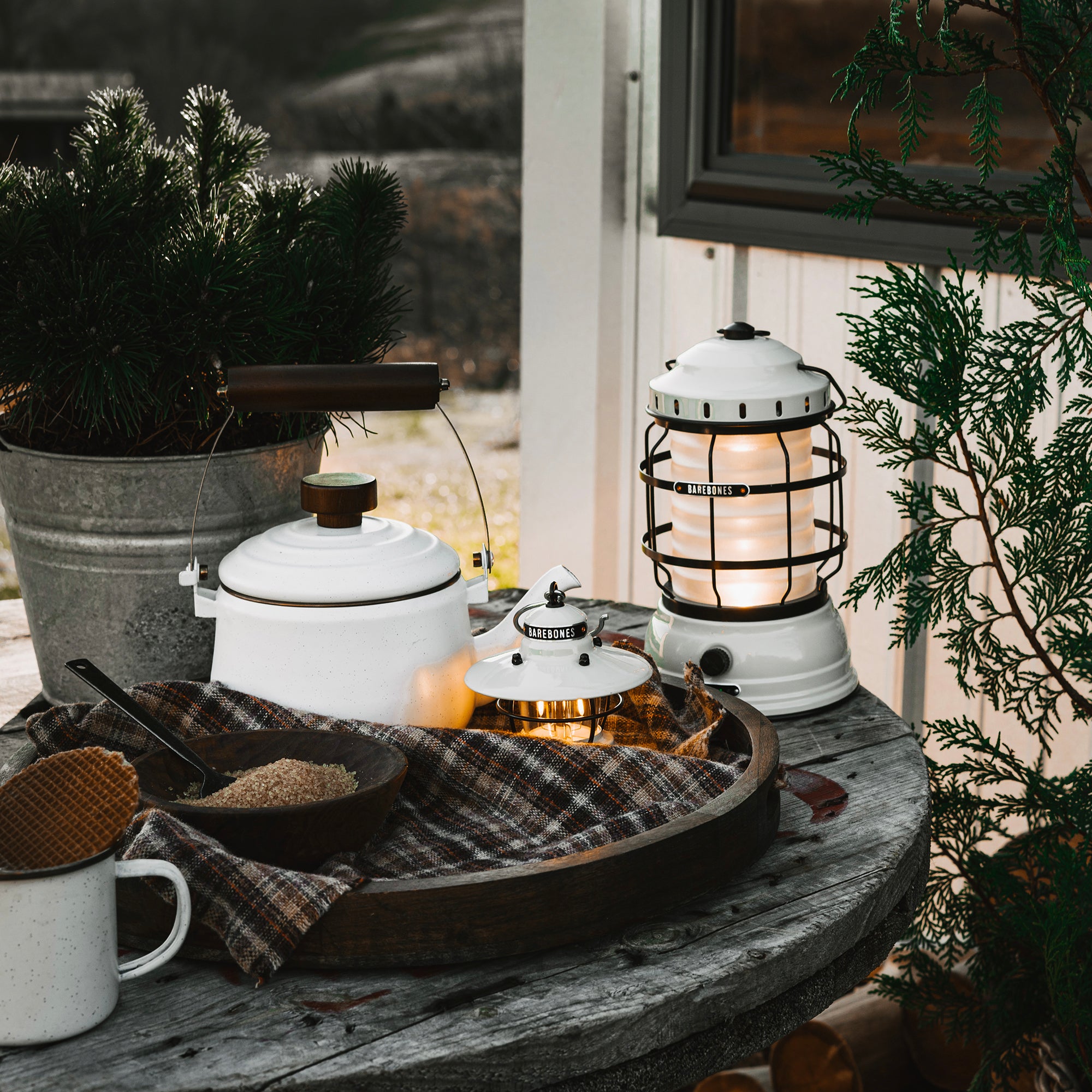 Forest Lantern - Vintage White